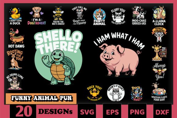 Funny Animal Pun SVG Bundle Review