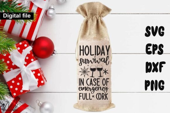 Holiday Survival Wine Bag Svg Review